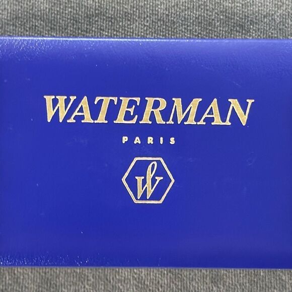 Waterman Stainless Steel Ball Point Pen & Pencil Set Silver Gold Trim Medium NEW - Picture 10 of 14